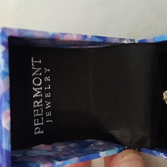 Peermont Jewelry 2 Rings Silver Colorful Flower & Gold Clear Gem Butterfly SZ 6 - Picture 4 of 5